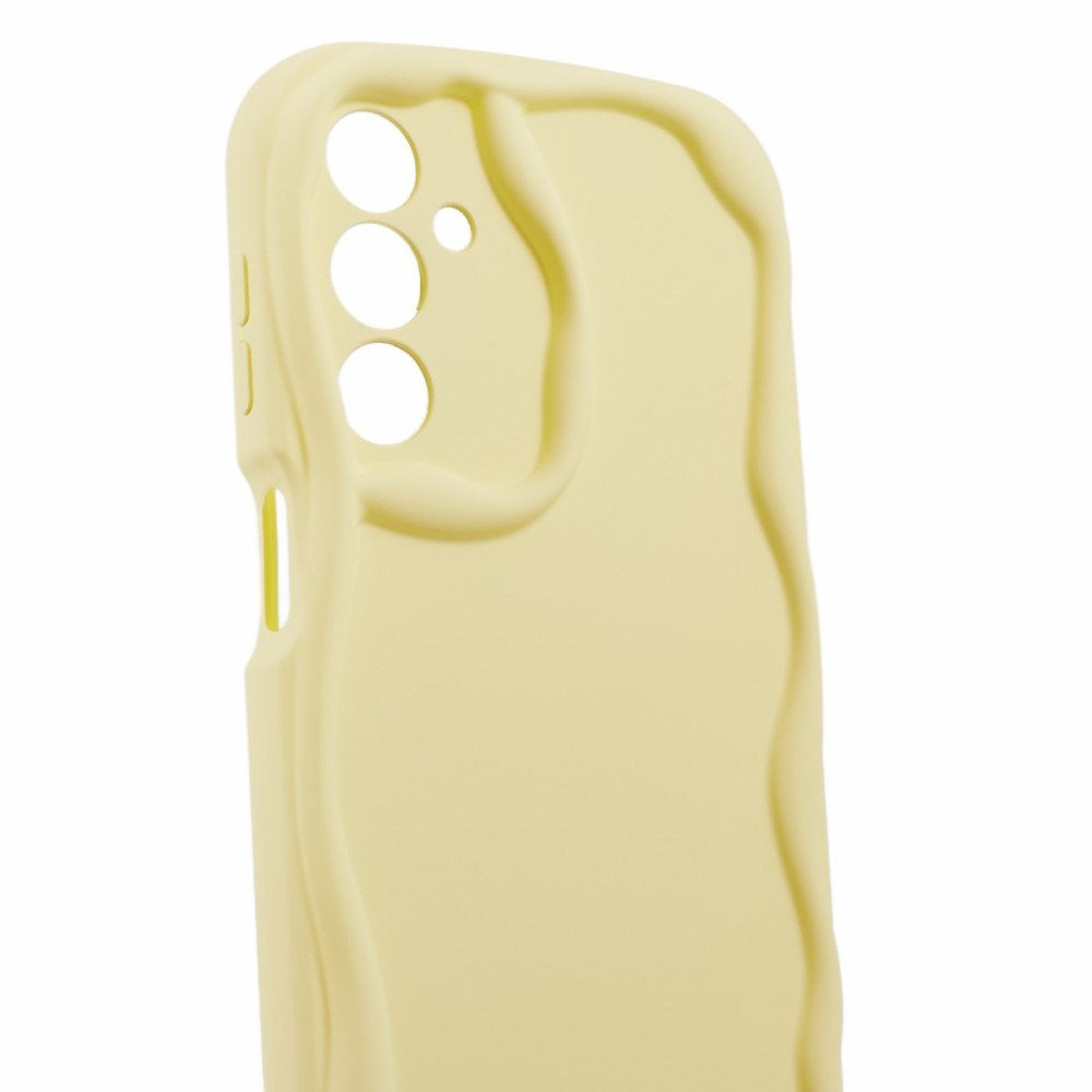 EIDERWOOD Samsung Galaxy S23 FE Flexible Plastic Case with Wavy Edges - Yellow