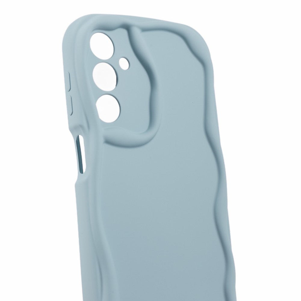 EIDERWOOD Samsung Galaxy S23 FE Flexible Plastic Case with Wavy Edges - Blue