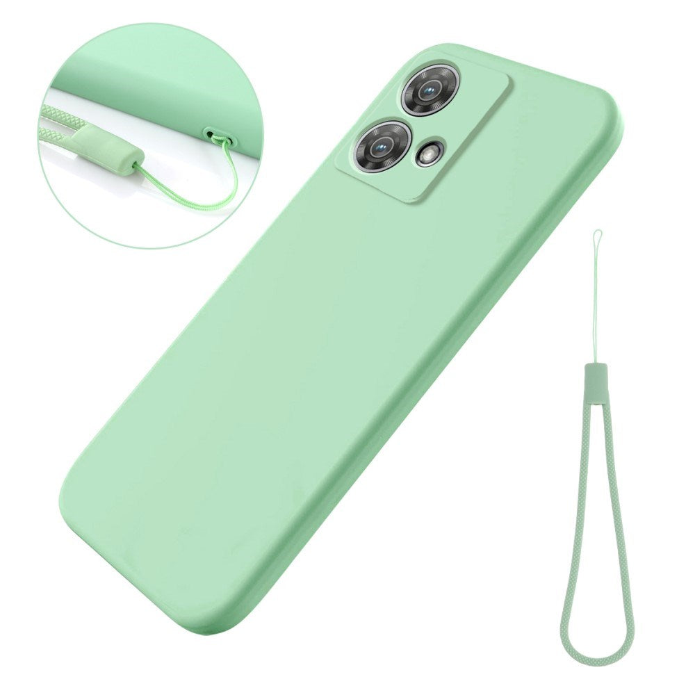 EIDERWOOD Motorola Edge 40 Neo Liquid Silicone Case w. Strap - Green