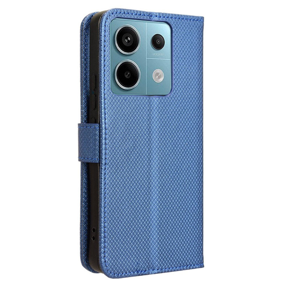 EIDERWOOD Xiaomi Redmi Note 13 Pro (5G) / Poco X6 Leather Flip Case w. Strap & Texture - Blue