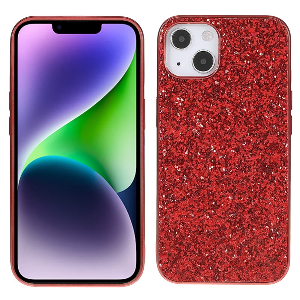 EIDERWOOD iPhone 14 Glitter Hybrid Case - Red