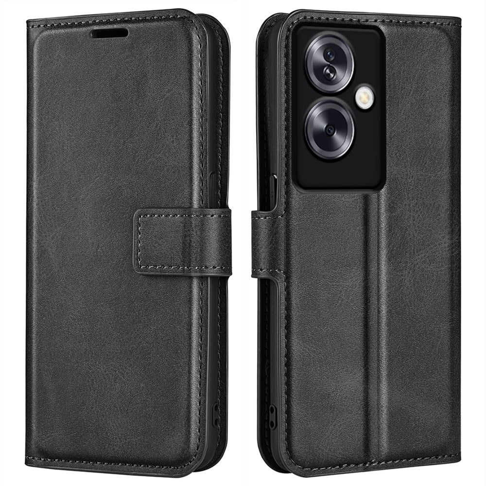 EIDERWOOD Oppo A79 (5G) / A2 (5G) Leather Flip Case w. Lommebok & Stand Function - Black