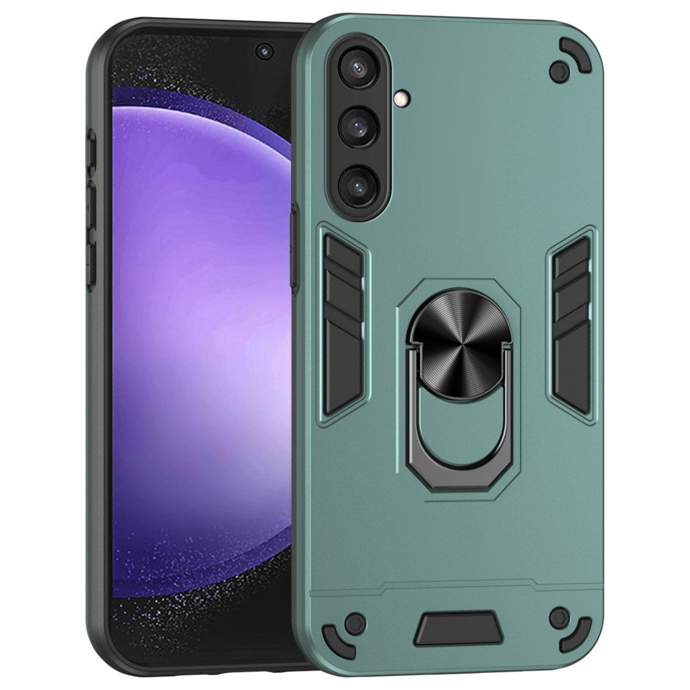 EIDERWOOD Samsung Galaxy S23 FE Tough Case with Kickstand - Green