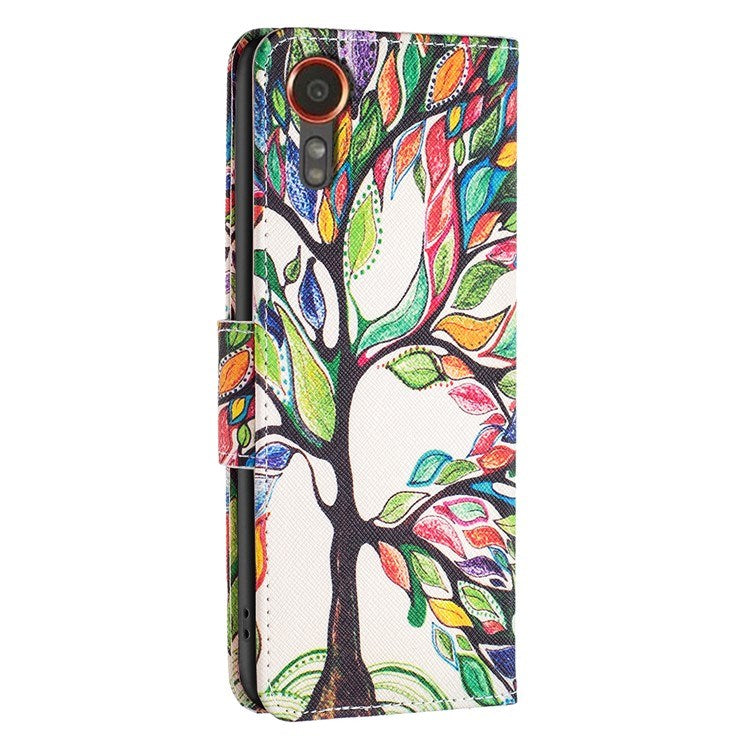 EIDERWOOD Samsung Galaxy Xcover 7 Flip Case with 2 x Card Holder - Colorful Tree