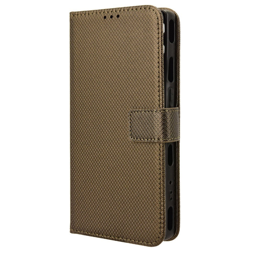 EIDERWOOD Xiaomi Redmi Note 13 Pro (4G) / Poco M6 Pro Leather Flip Case w. Strap & Texture - Brown