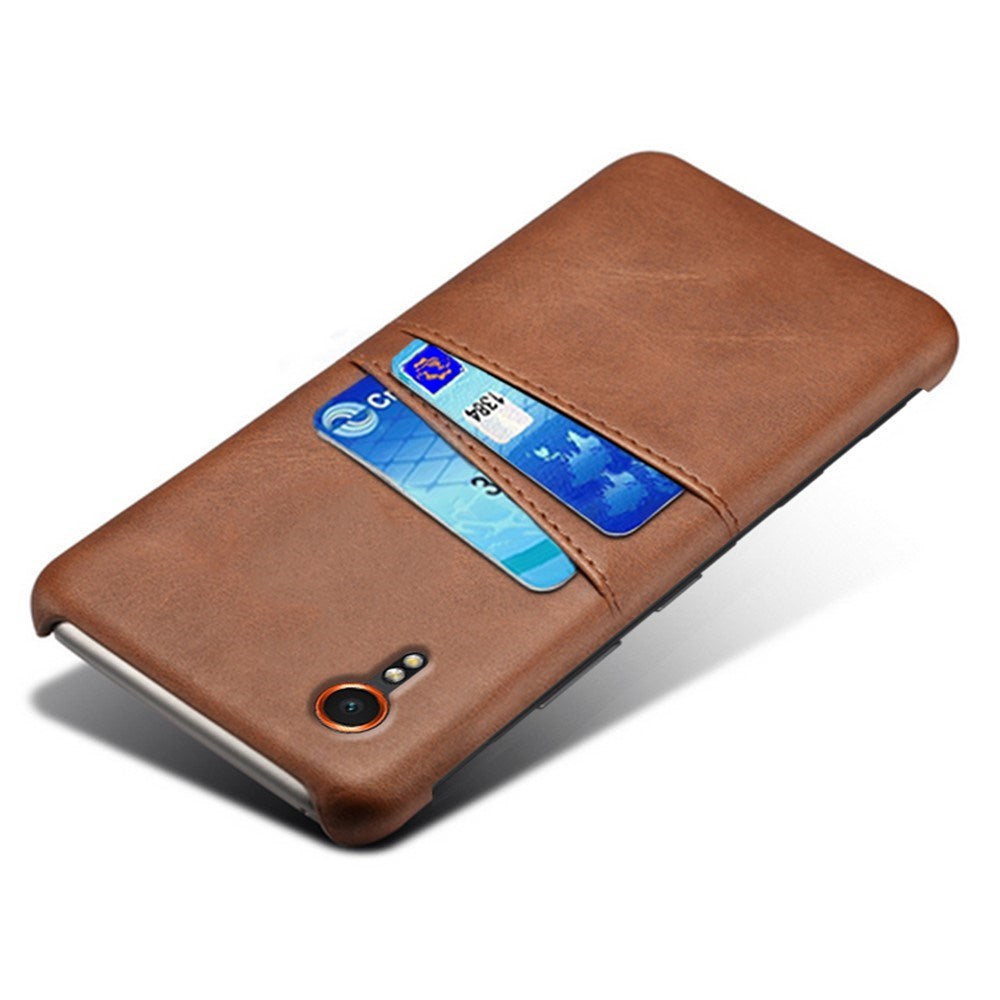 EIDERWOOD Samsung Galaxy Xcover 7 Faux Leather Case with Built-in Cardholder - Brown