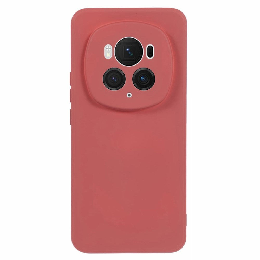 EIDERWOOD Honor Magic6 Pro 5G Case – Flexible Plastic Cover with Fiber Lining and Precise Lens Cutout - Dark Red