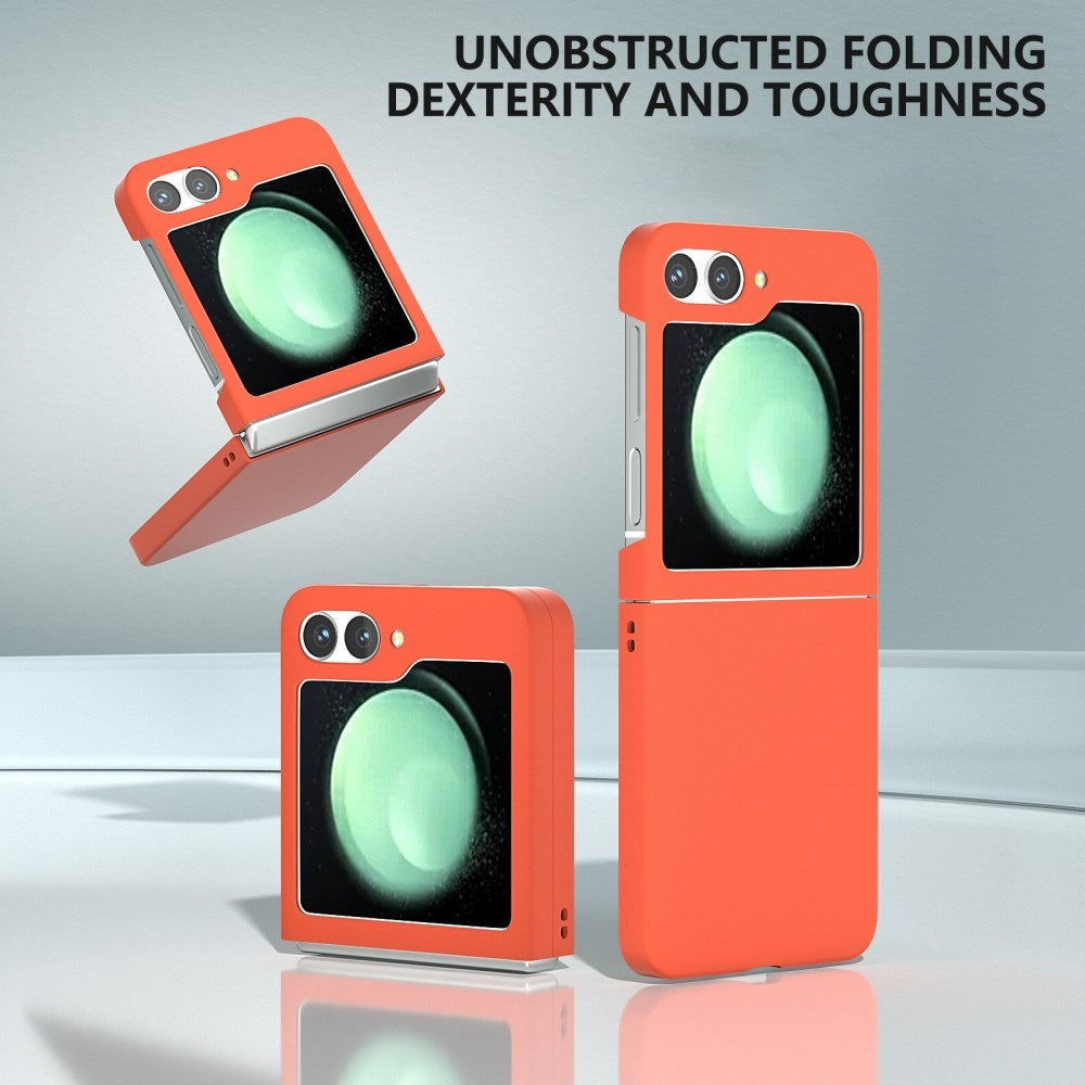 EIDERWOOD Samsung Galaxy Z Flip7 FE / Flip6 Rubberized Hard Plastic Case - Orange