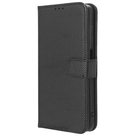 EIDERWOOD Google Pixel 9 / 9 Pro Leather Flip Case w. Strap & Texture - Black