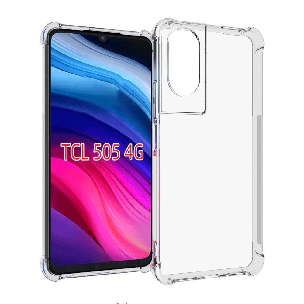 EIDERWOOD TCL 505 Case with Reinforced Corners - Flexible Plastic - Transparent