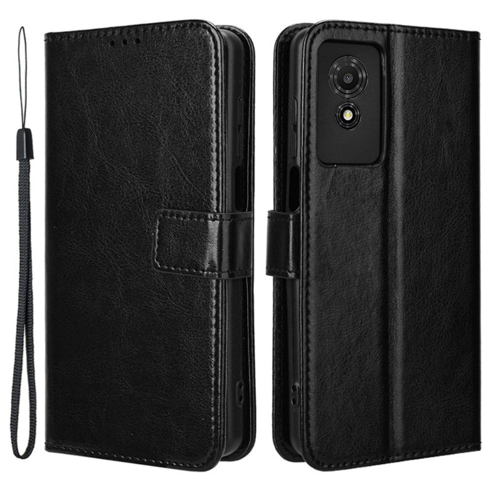 EIDERWOOD TCL 501 Faux Leather Flip Case with Stand & Wallet - Black
