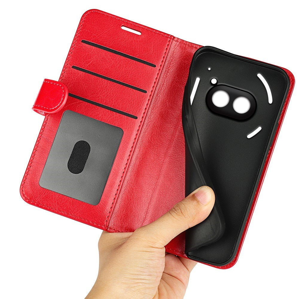 EIDERWOOD Nothing Phone (2a) / (2a) Plus Leather Flip Case with Wallet - Red