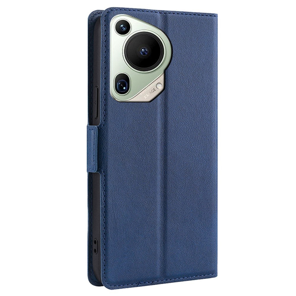EIDERWOOD Huawei Pura 70 Ultra Flip Case in Faux Leather with Card Holder & Stand Function - Blue
