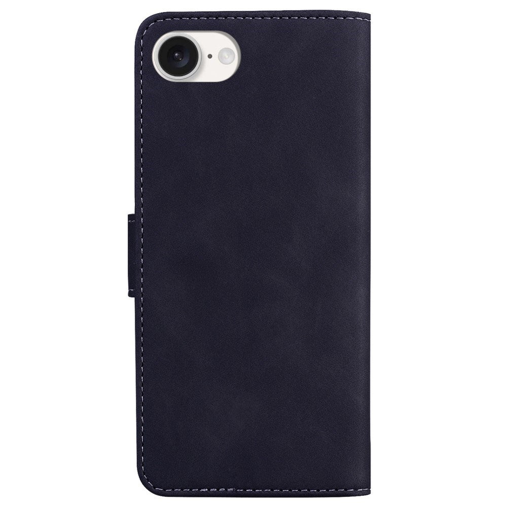 EIDERWOOD iPhone 16e Leatherette Flip Case with Stand Function & Wallet - Black