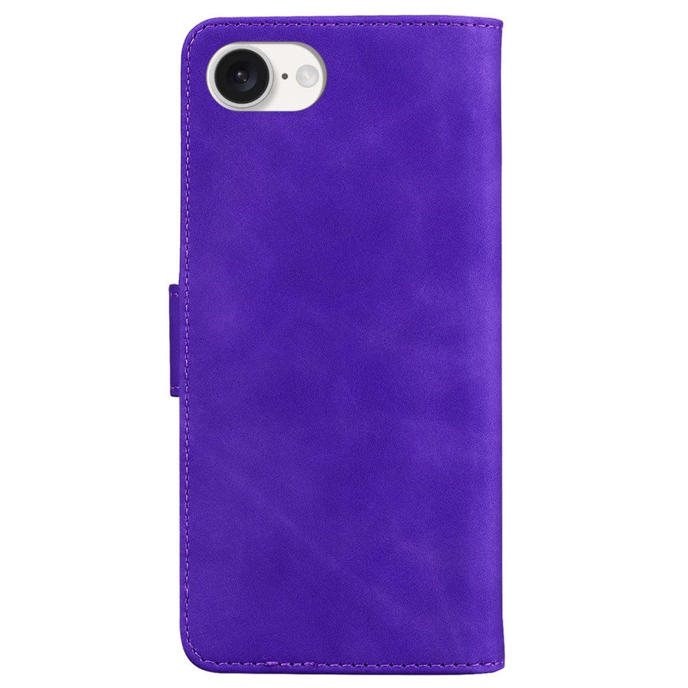 EIDERWOOD iPhone 16e Leatherette Flip Case with Stand Function & Wallet - Purple