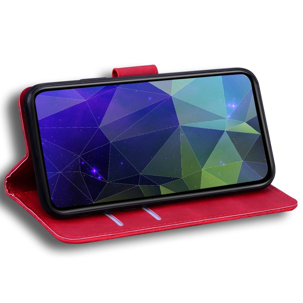 EIDERWOOD iPhone 16e Leatherette Flip Case with Stand Function & Wallet - Red