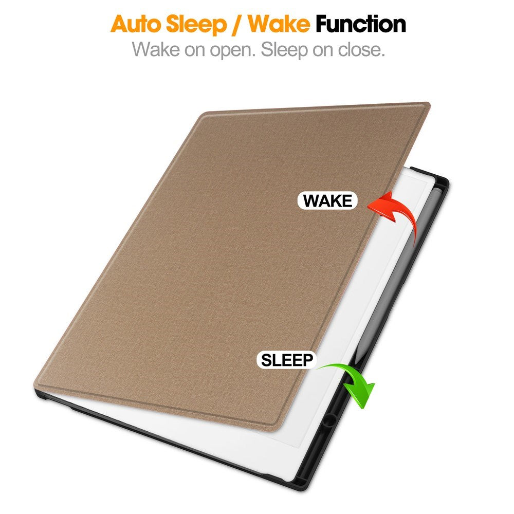 EIDERWOOD ReMarkable Paper Pro Faux Leather Plastic Case with Pen Holder - Brown