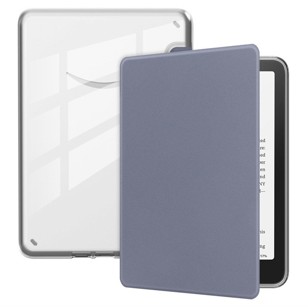 EIDERWOOD Amazon Kindle 11th Generation (2022) Faux Leather Flip Case - Transparent / Lavender