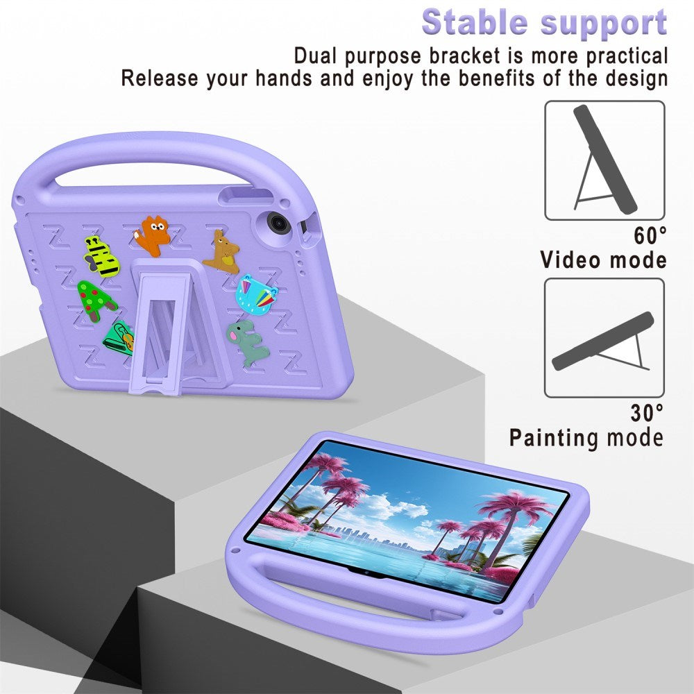 EIDERWOOD Lenovo Tab 10.1" Kids Case with Kickstand & Hand Holder - Purple