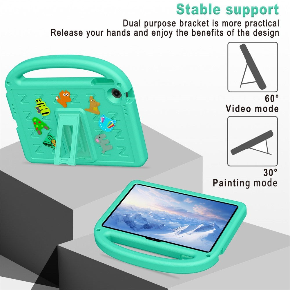 EIDERWOOD Lenovo Tab 10.1" Kids Case with Kickstand & Hand Holder - Green