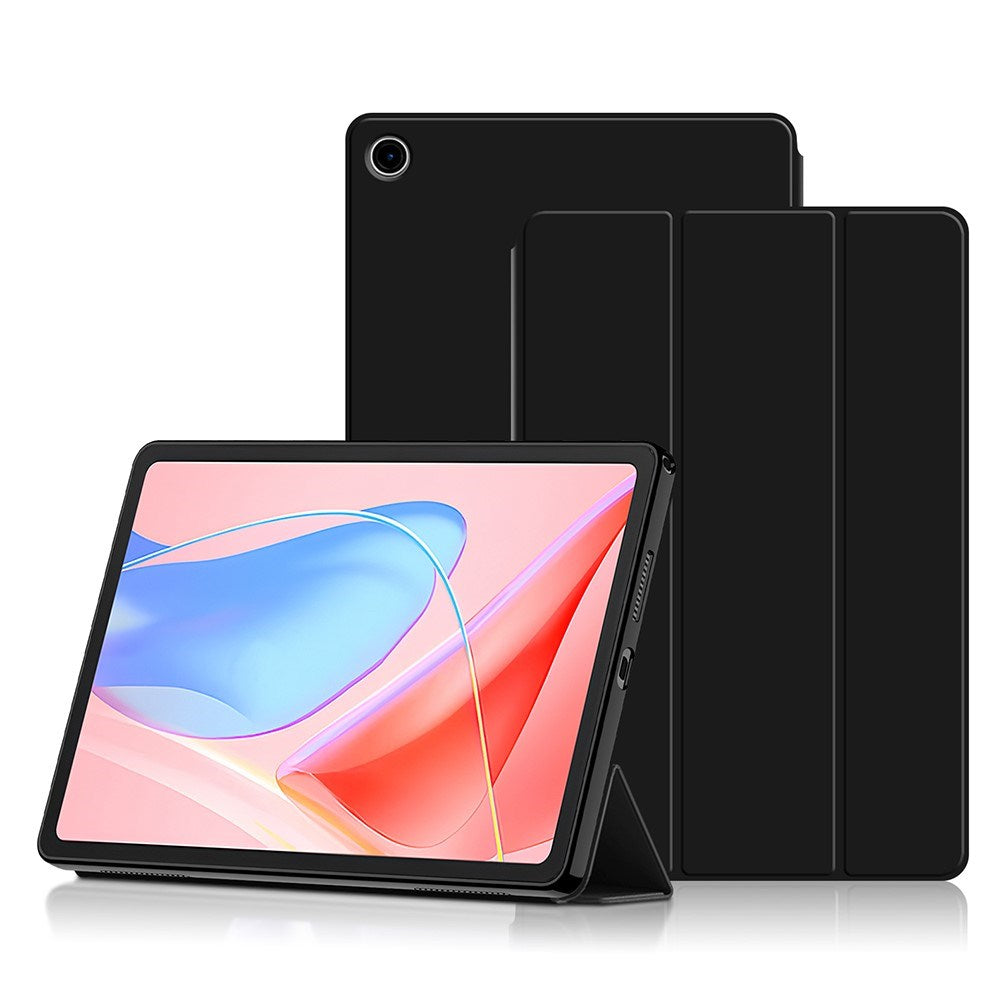 EIDERWOOD Lenovo Tab 10.1" Tri-Fold Faux Leather Flip Case - Black