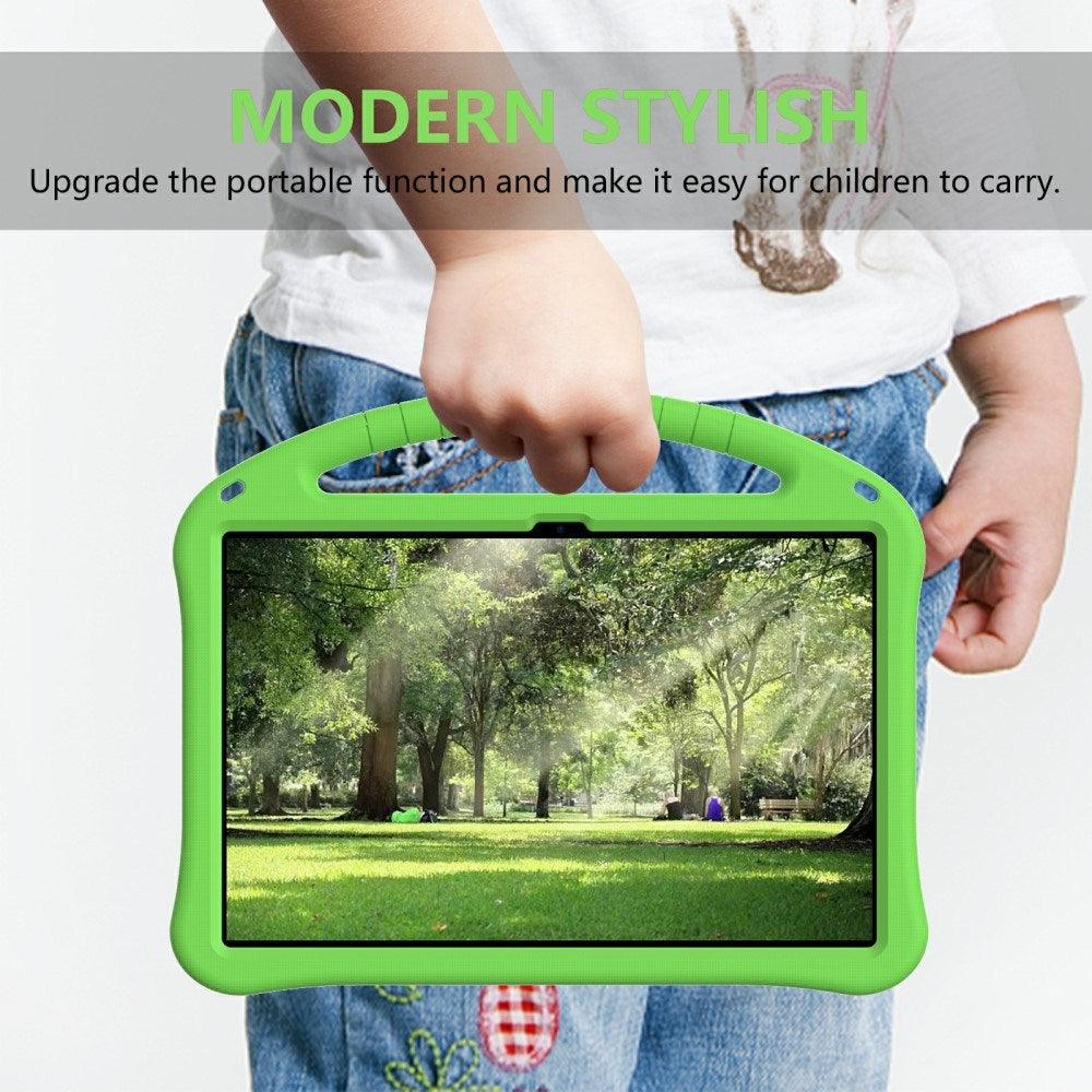 EIDERWOOD Samsung Galaxy Tab S10 FE+ (Plus) Anti-Drop Tablet Case with Handle and Kickstand - Green