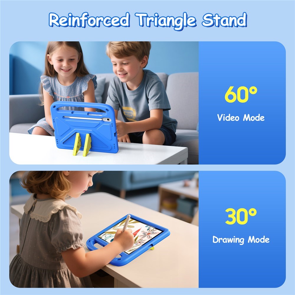 DUX DUCIS Samsung Galaxy Tab S10 Lite / S10 FE / S9 FE / S9 / S8 / S7 Children's Case with Stand Function & Stylus Pen Holder - Blue