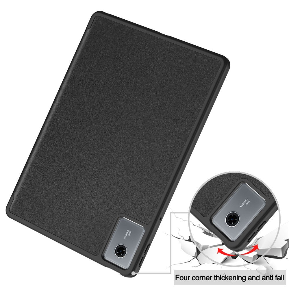 Lenovo Idea Tab 11 EIDERWOOD Leather Flip Case w. Pen Holder - Black