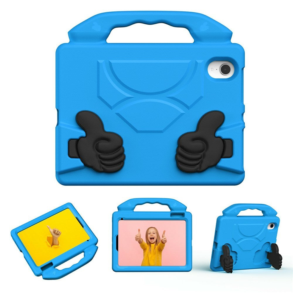 EIDERWOOD iPad Mini (2024 / 2021) Kids Case with Thumb Kickstand - Blue