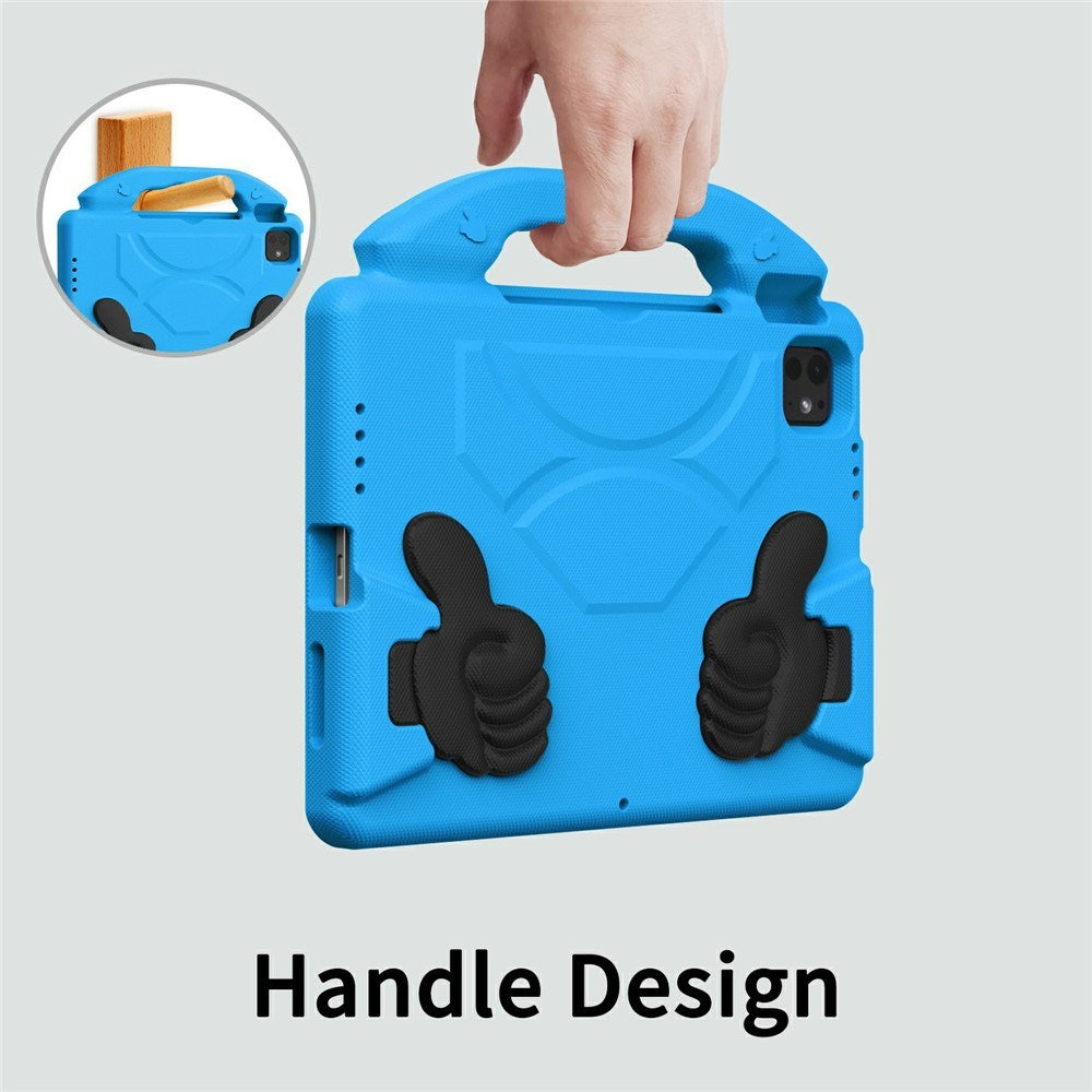 EIDERWOOD iPad Pro 11" (2025 - 2018) / Air (2022 / 2020) Kids Case with Thumb Kickstand - Blue