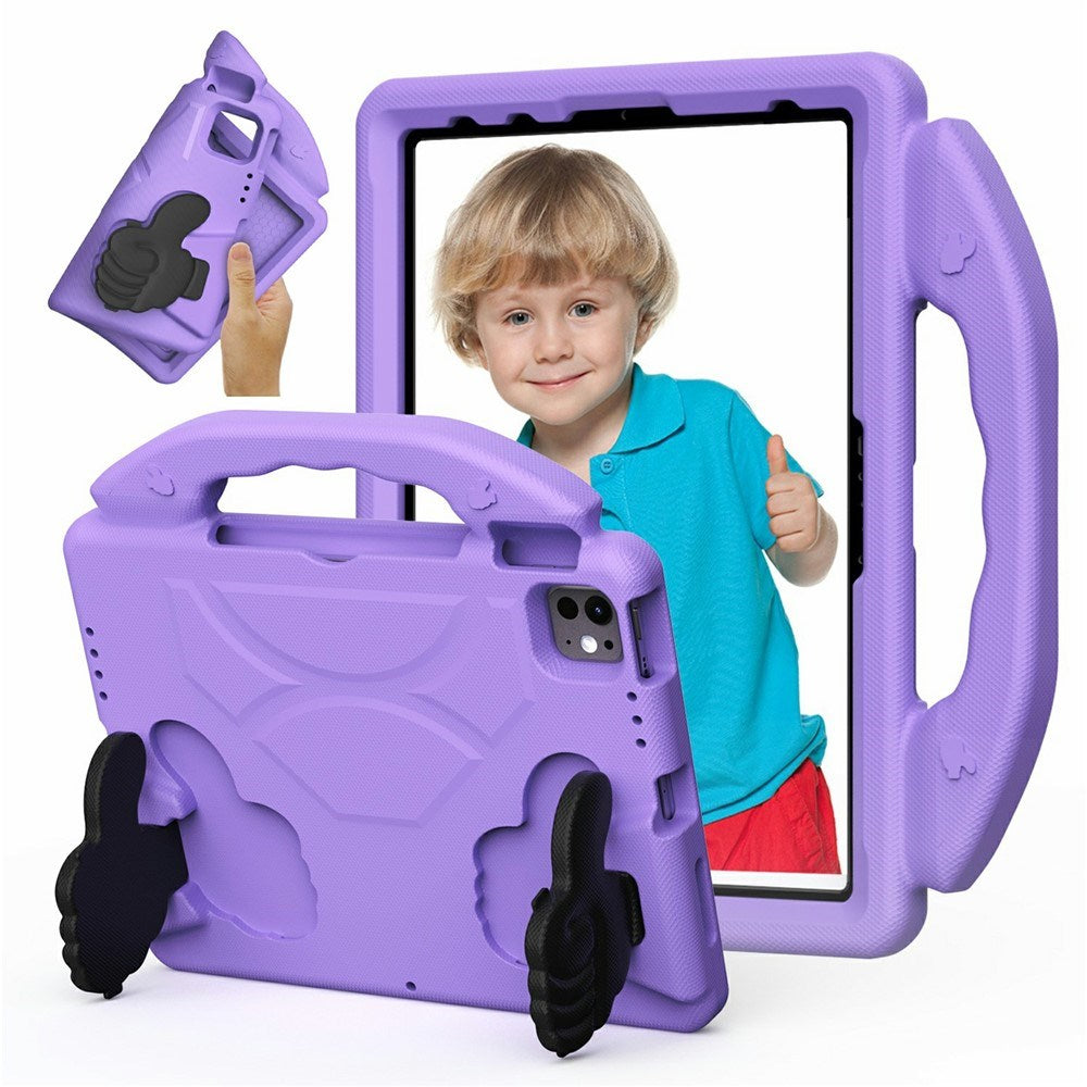 EIDERWOOD iPad Pro 11" (2025 - 2018) / Air (2022 / 2020) Kids Case with Thumb Kickstand - Purple