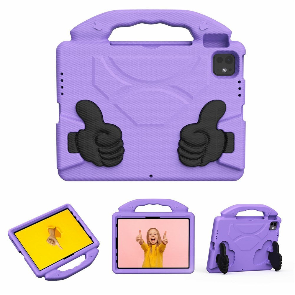 EIDERWOOD iPad Pro 11" (2025 - 2018) / Air (2022 / 2020) Kids Case with Thumb Kickstand - Purple