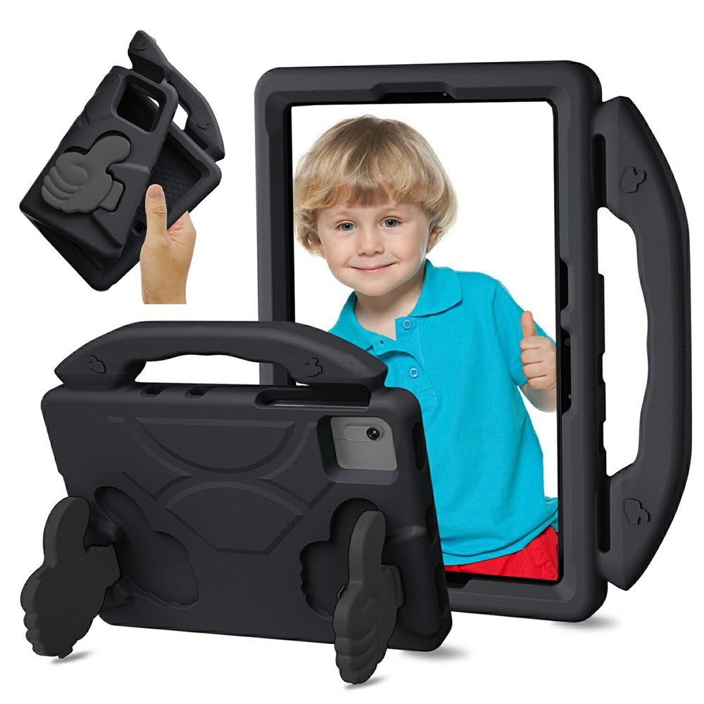 EIDERWOOD Xiaomi Redmi Pad 2 / SE / 6 / 5 / Lenovo Tab M11 / Samsung Galaxy Tab S10 FE / S9 FE / S9 / S8 / S7 Kids Case with Thumb Kickstand - Black