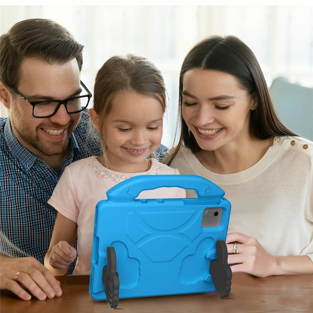 EIDERWOOD Xiaomi Redmi Pad 2 / SE / 6 / 5 / Lenovo Tab M11 / Samsung Galaxy Tab S10 FE / S9 FE / S9 / S8 / S7 Kids Case with Thumb Kickstand - Blue