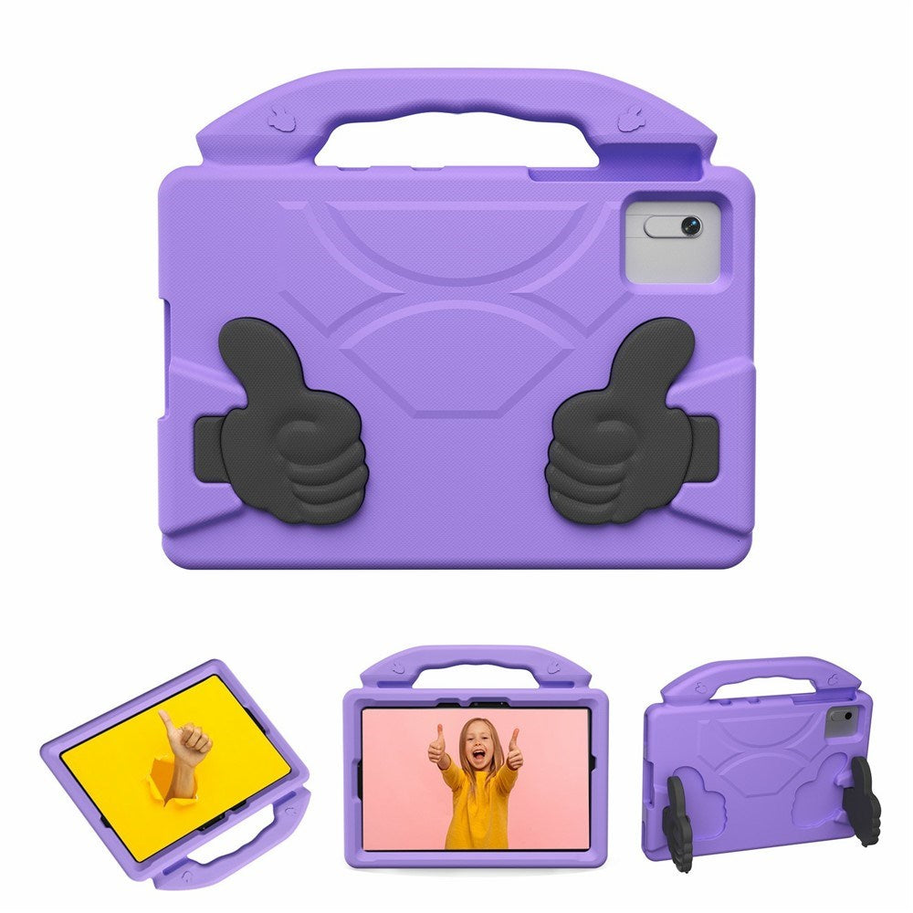 EIDERWOOD Xiaomi Redmi Pad 2 / SE / 6 / 5 / Lenovo Tab M11 / Samsung Galaxy Tab S10 FE / S9 FE / S9 / S8 / S7 Kids Case with Thumb Kickstand - Purple