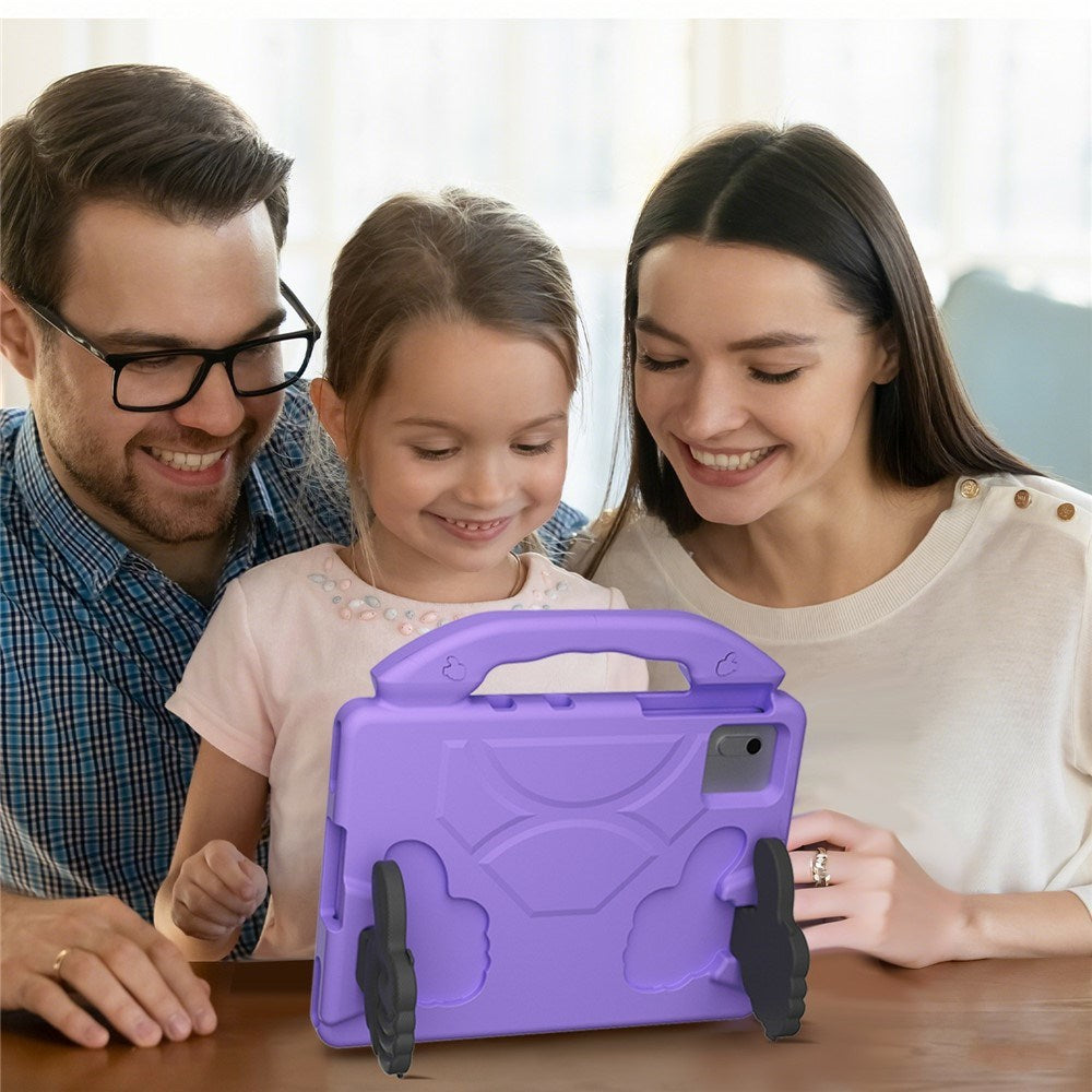EIDERWOOD Xiaomi Redmi Pad 2 / SE / 6 / 5 / Lenovo Tab M11 / Samsung Galaxy Tab S10 FE / S9 FE / S9 / S8 / S7 Kids Case with Thumb Kickstand - Purple