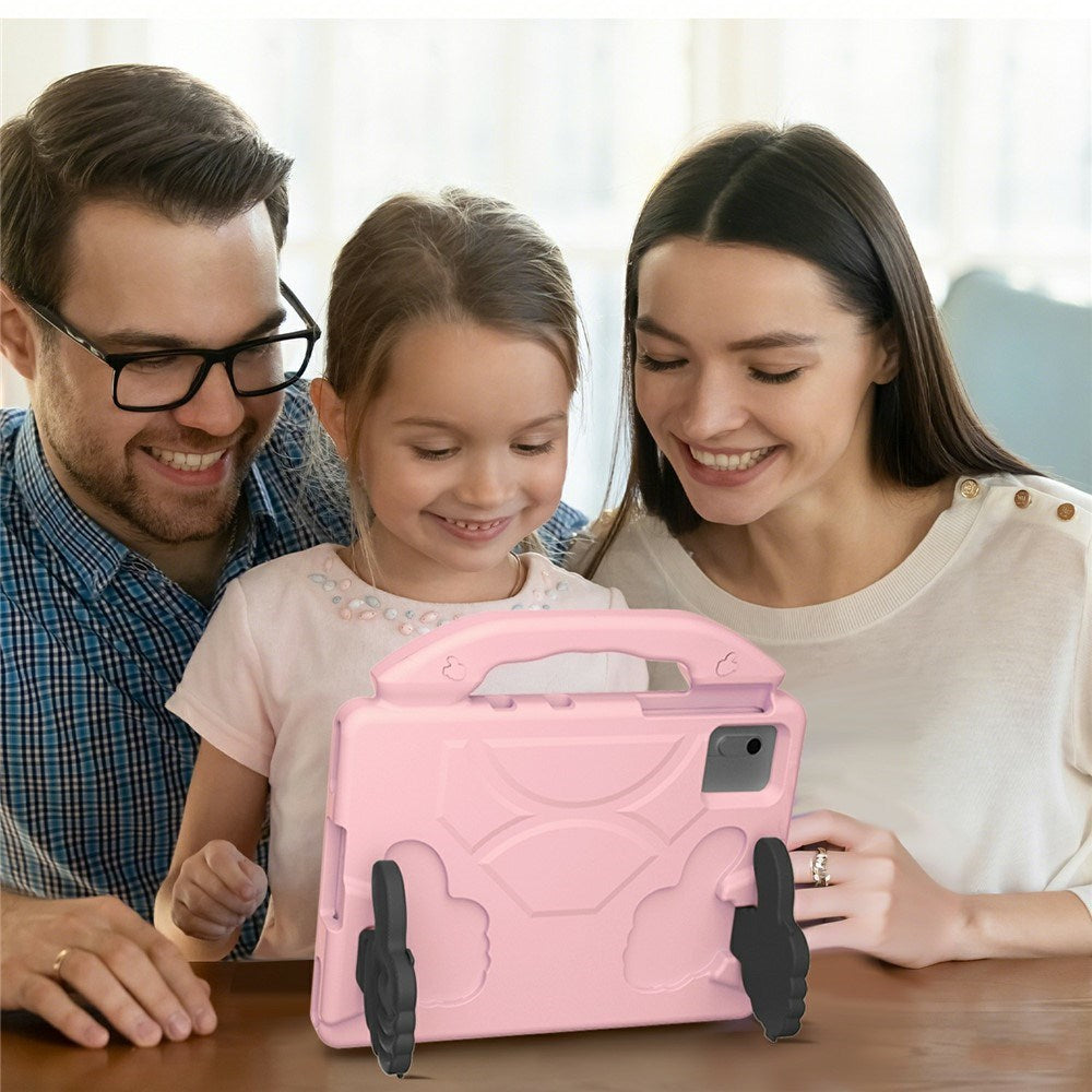 EIDERWOOD Xiaomi Redmi Pad 2 / SE / 6 / 5 / Lenovo Tab M11 / Samsung Galaxy Tab S10 FE / S9 FE / S9 / S8 / S7 Kids Case with Thumb Kickstand - Pink