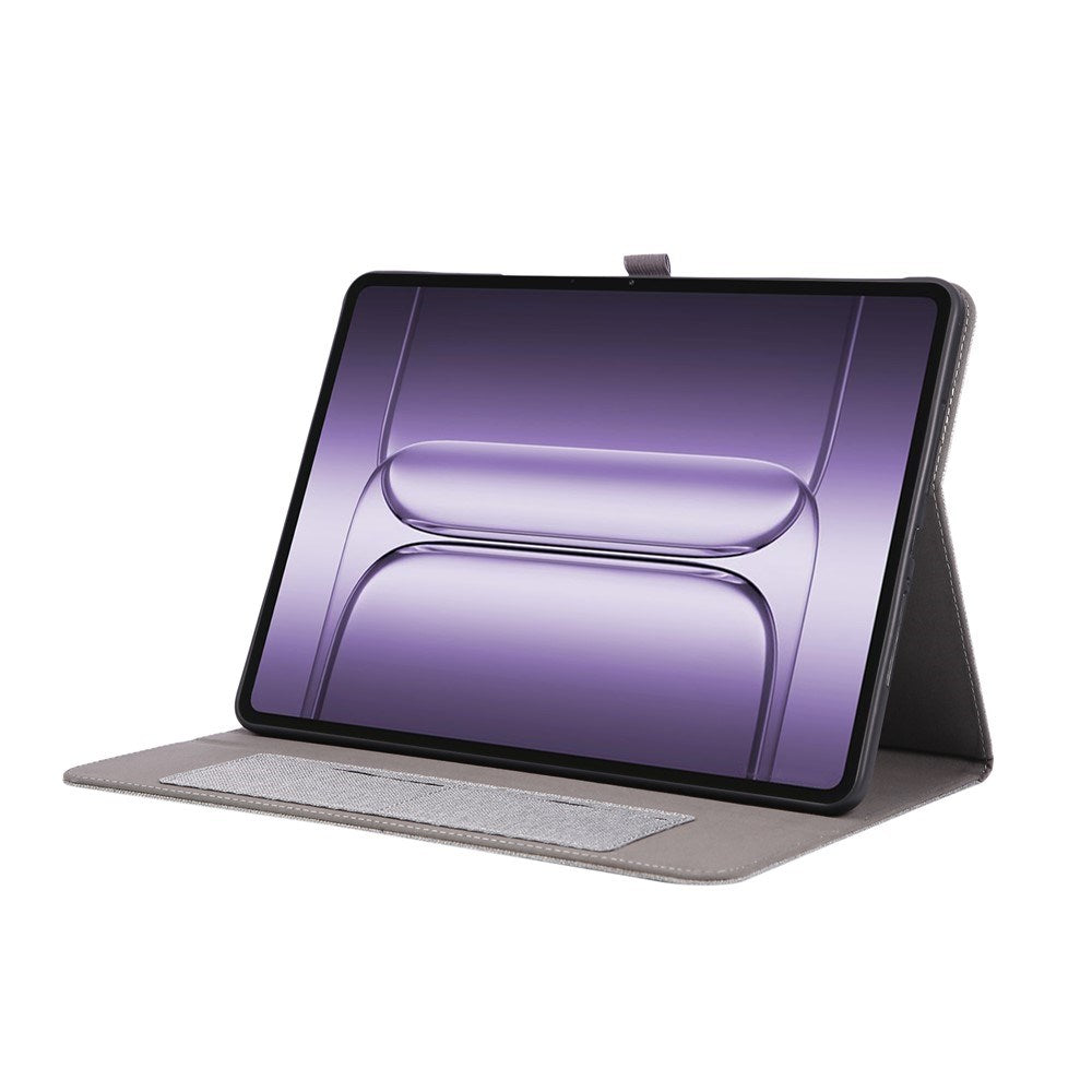 OnePlus Pad 3 Faux Leather Flip Case with Card Holder & Stand Function - Grey