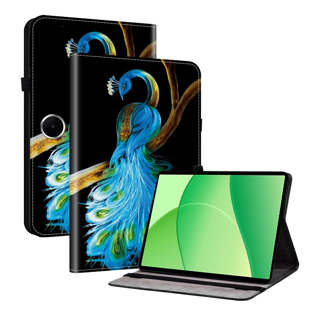 OnePlus Pad Lite EIDERWOOD Leather Flip Case with Motif - Peacock