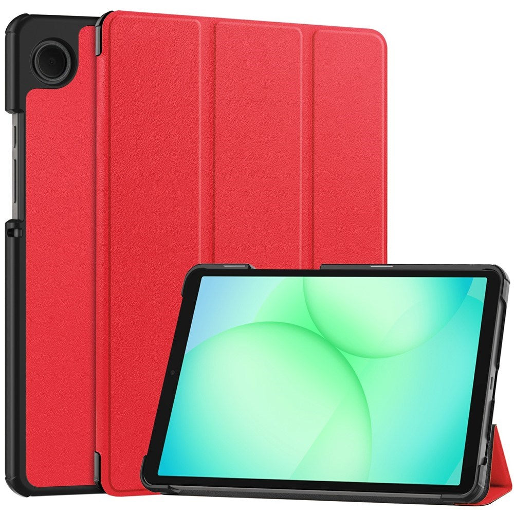 Samsung Galaxy Tab A11 EIDERWOOD Leather Case w. Stand - Red