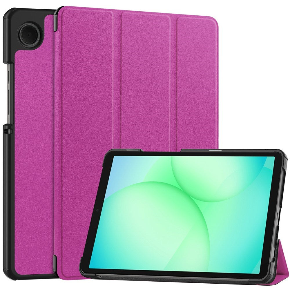 Samsung Galaxy Tab A11 EIDERWOOD Leather Case w. Stand - Purple