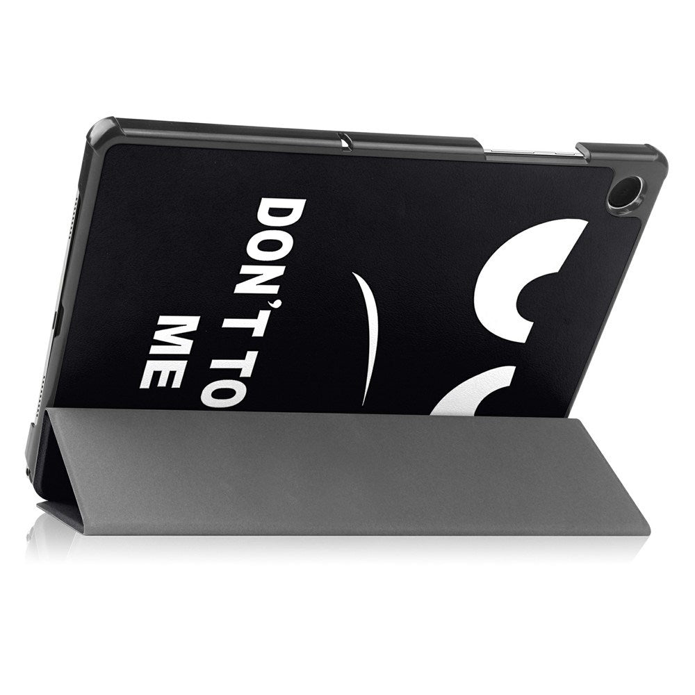 Samsung Galaxy Tab A11+ (Plus) EIDERWOOD Faux Leather Flip Case with Motif - "Don't Touch Me"