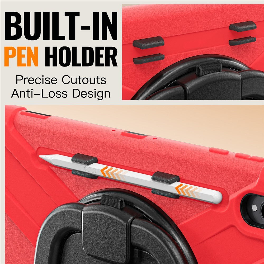 Samsung Galaxy Tab S12 Ultra / S11 Ultra EIDERWOOD Tough Case w. Kickstand - Red / Black
