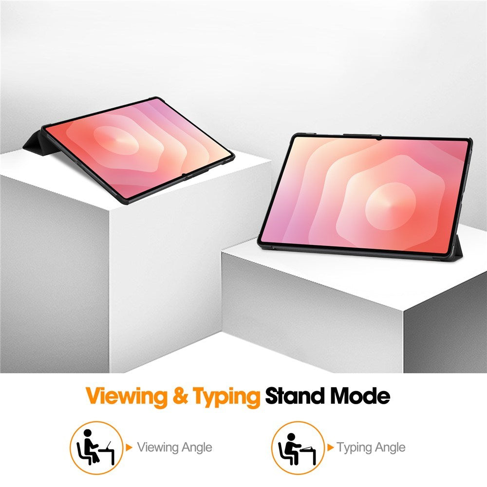 Samsung Galaxy Tab S11 Ultra EIDERWOOD Leather Case w. Stand - Black