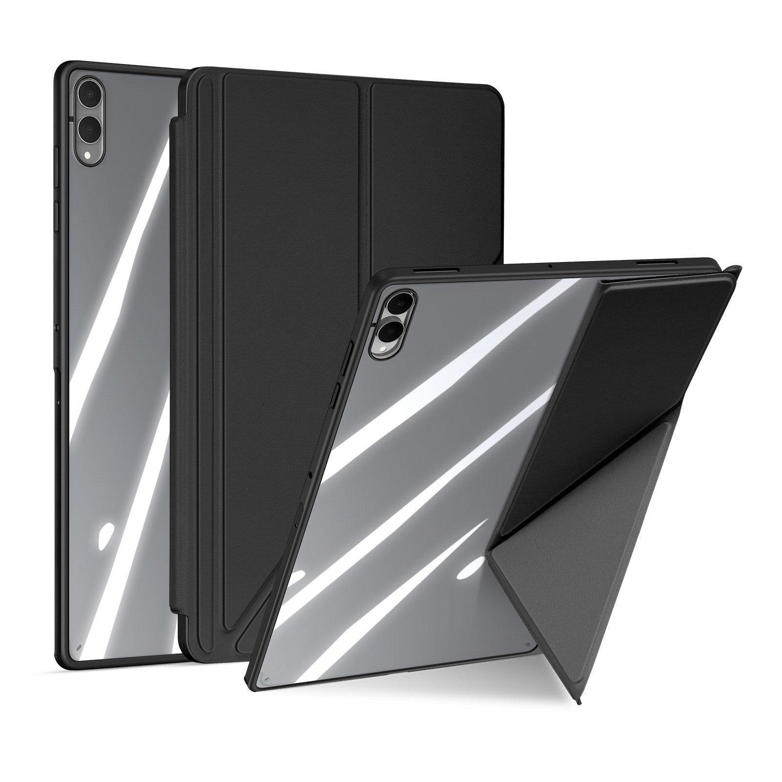 Samsung Galaxy Tab S12 Ultra / S11 Ultra DUX DUCIS Origami Hybrid Faux Leather Flip Case - Black
