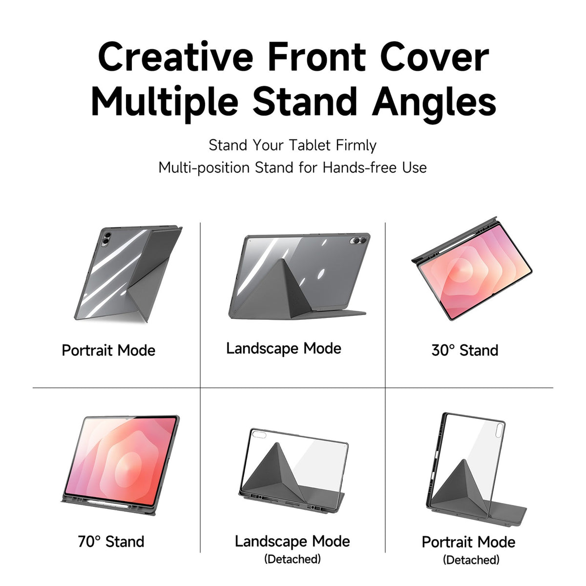 Samsung Galaxy Tab S12 Ultra / S11 Ultra DUX DUCIS Origami Hybrid Faux Leather Flip Case - Grey