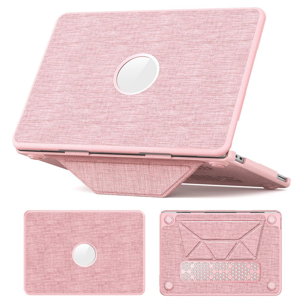 MacBook Neo 13 A18 Pro (2026) EIDERWOOD Cover with Logo Cutout & Stand Function - Pink