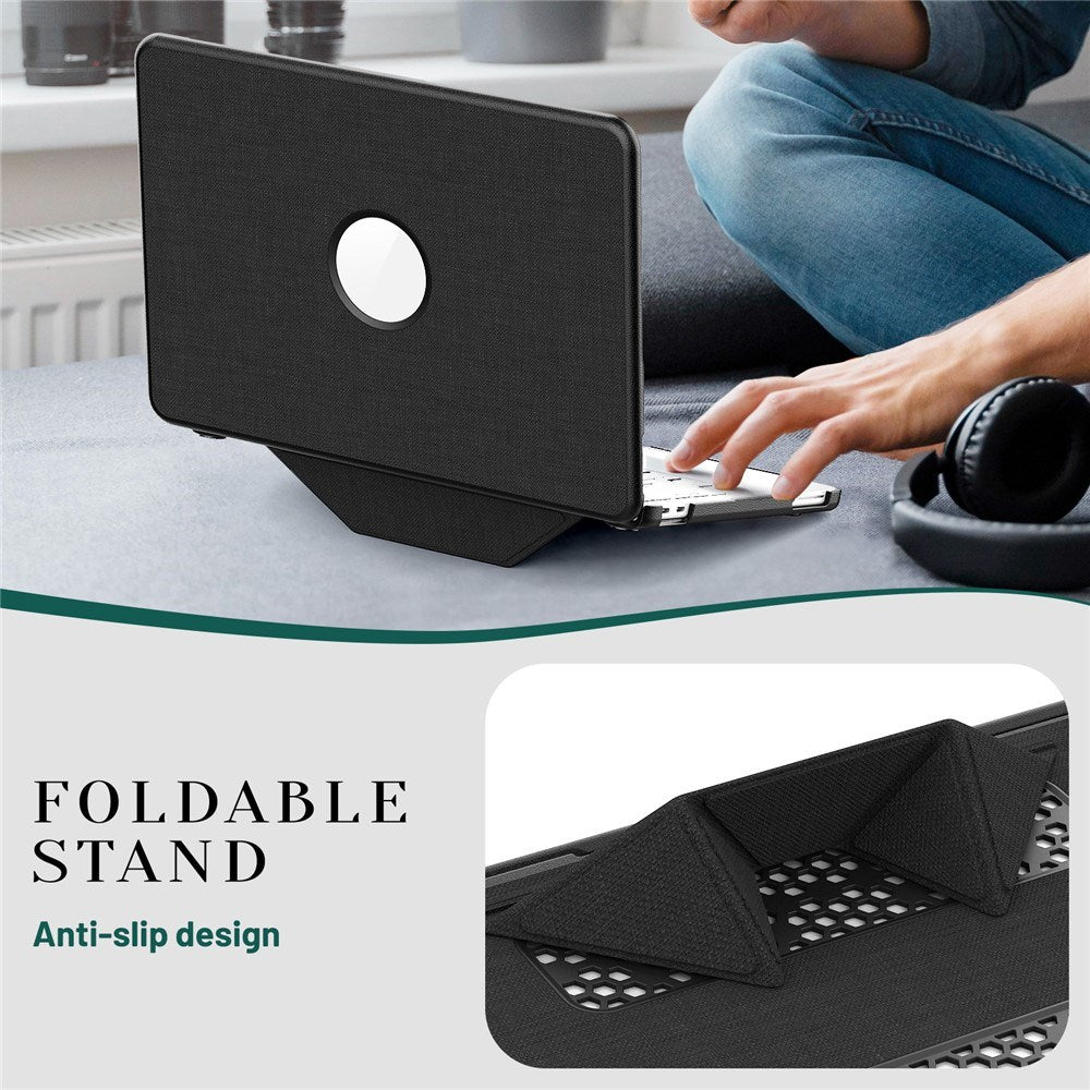 MacBook Neo 13 A18 Pro (2026) EIDERWOOD Cover with Logo Cutout & Stand Function - Black