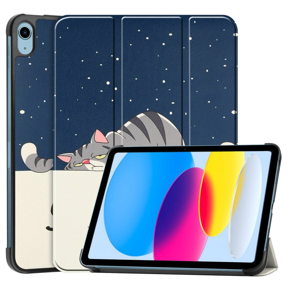 iPad 10.9" (2024/2022) Leather Tri-fold Case - "Good Night"