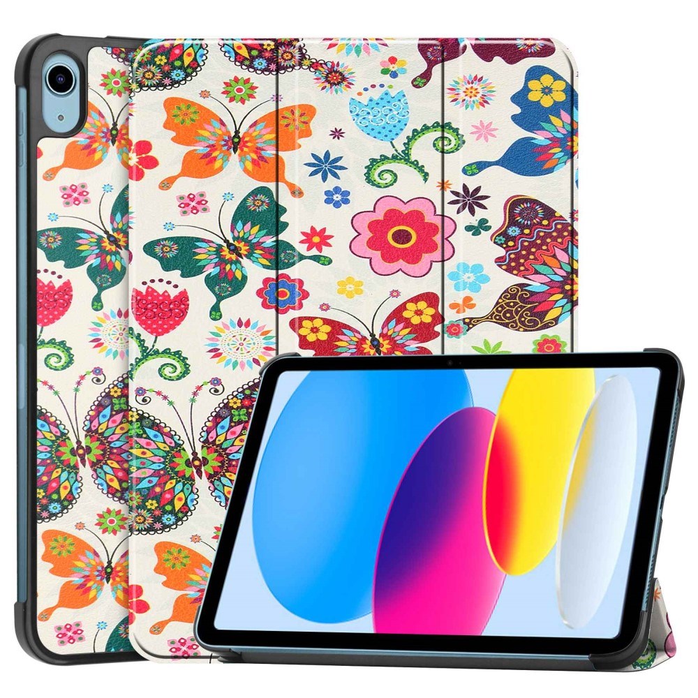 iPad 10.9" (2024/2022) Leather Tri-fold Case - Butterflies